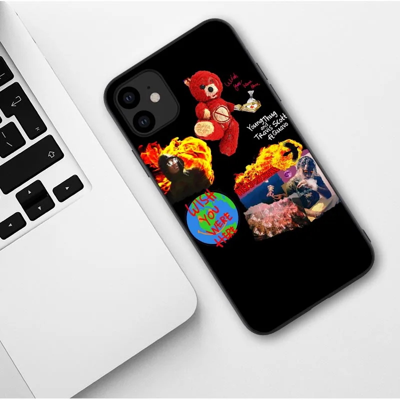 ASTROWORLD TOUR TEDDY BEAR WISH YOU WERE HERE Soft Phone Case for iPhones X 5S 6 6S 7 8 Plus XR XS MAX XS 11 Pro Max 5.8 6.1 6.5
