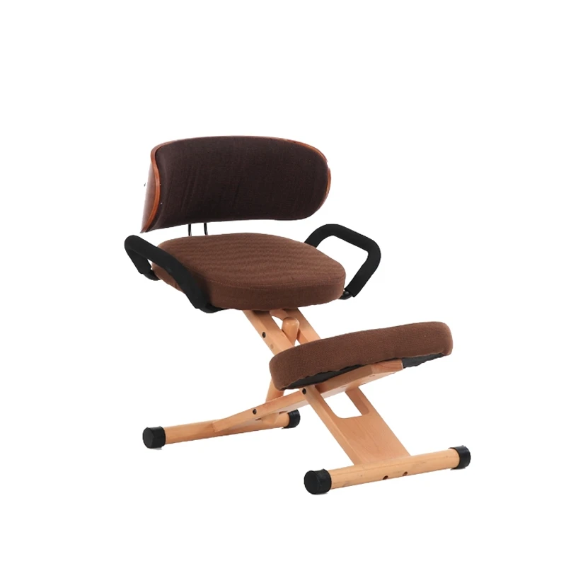 Ergonomic Kneeling Chair With Caster Stool Wood Office Posture