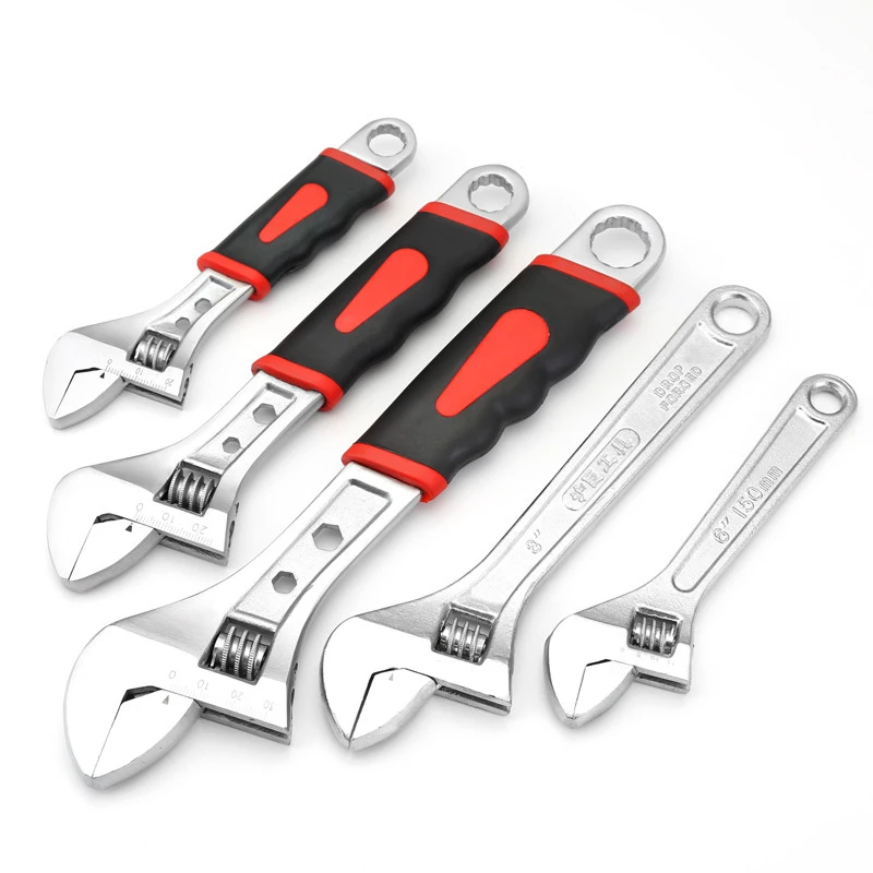 Color : A Yadianna Adjustable Wrench Stainless Steel Universal Spanner Mini Nut Key Hand Tools Forging with high carbon steel Fine surface treatmen 