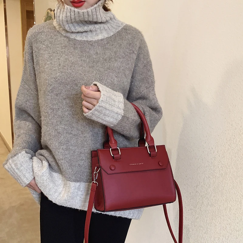 

New Fashion Solid Color PU Leather Bags For Women 2019 Luxury Quality Lady Shoulder Bag Brand Designer Handbags Women Bags