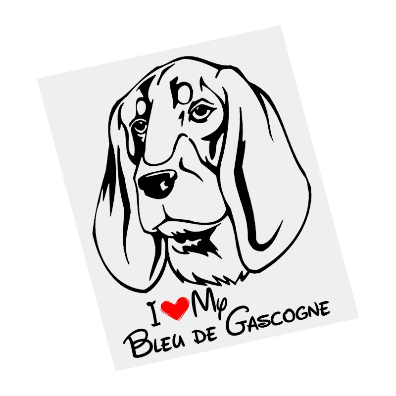 

наклейки на авто Я люблю свою маленькую собачку Bleu de Gascogne наклейка черная виниловая наклейка водостойкая мотоциклетная наклейка на бампер прозрачный фон