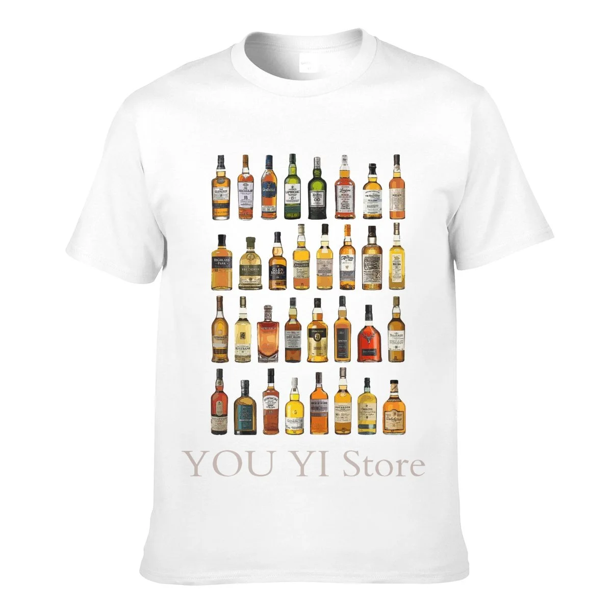 100% Cotton O Neck Custom Printed Tshirt Men T Shirt Single Malts Whiskey Women | Женская одежда