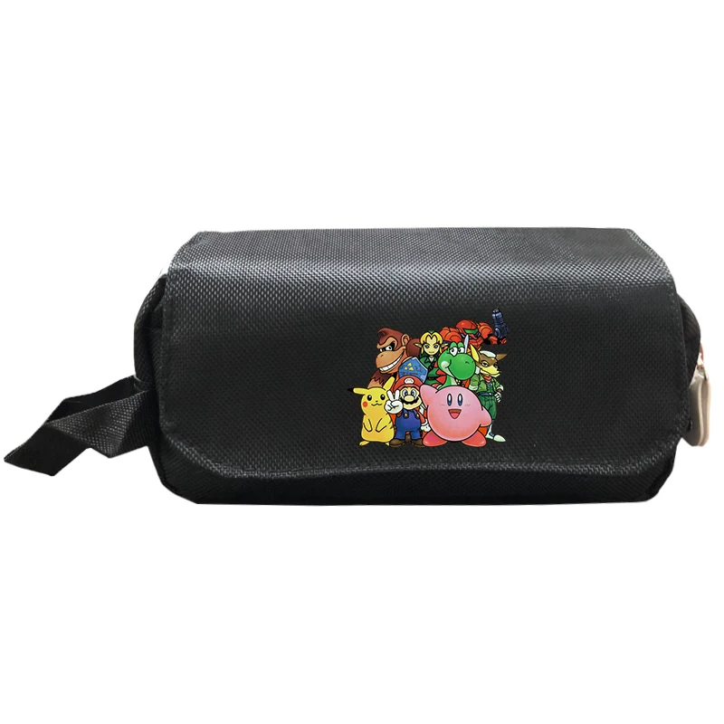 Cute Cartoon Pokemon Pencil Bag Students Pen Bag for Kids Fashion Double Layer Cute Stationery Bag Pencil Case