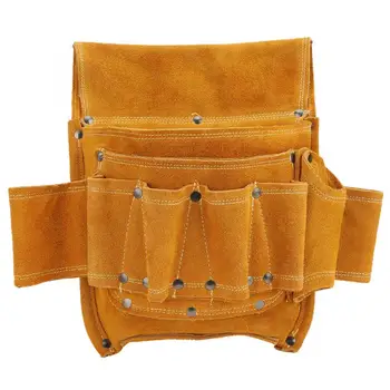 

Toolkit Tool Waist Bag MultifunctionalYellow CowhideElectrician Hardware Tool Storage Toolkit Tools Packaging