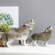 Simulação lobo modelo animal brinquedo de pelúcia artesanato grande lobo mau espécime ornamentos fotografia adereços cognição das crianças