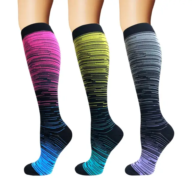 US $3.44 Brothock Nylon Compression Socks Women and Men Stockings Best Medical Nursing Hiking Travel Flight 