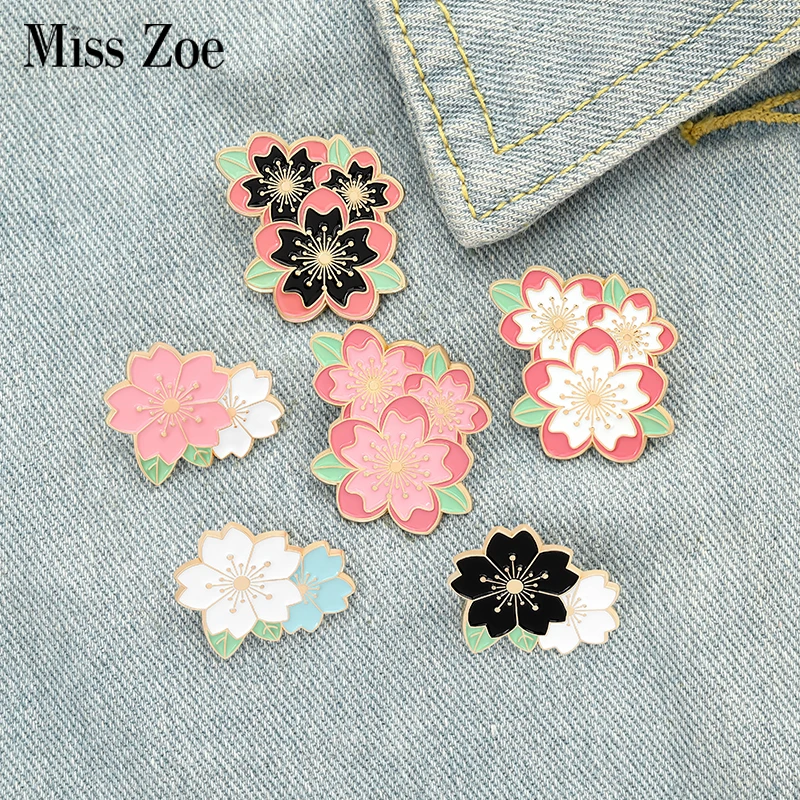perfume excess Get injured Sakura Enamel Pin Custom Pink White Cherry Blossom Brooches Bag Lapel Pin  Cartoon Flowers Badge Jewelry Gift For Kids Friends - Brooches - AliExpress