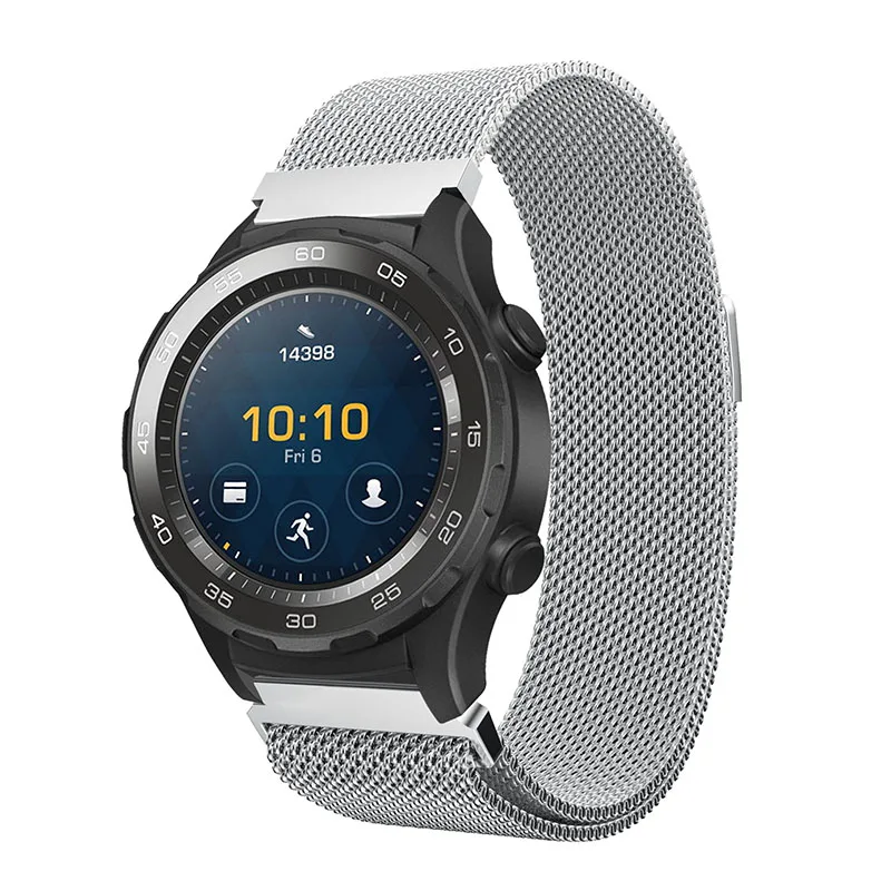 YHNUJM Смарт-часы 20 мм ремешок для huawei watch 2 ремешок для спортивных часов Миланская полоса стальной Металл huawei 2 часы