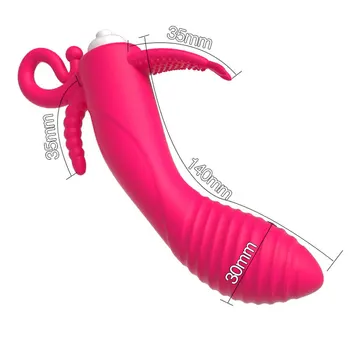 3 In 1 Dildo Rabbit Vibrator Waterproof Vaginal Clitoral Anal Stimulator Vibration Erotic Sex Toys for Women Couples Sex Shop 4
