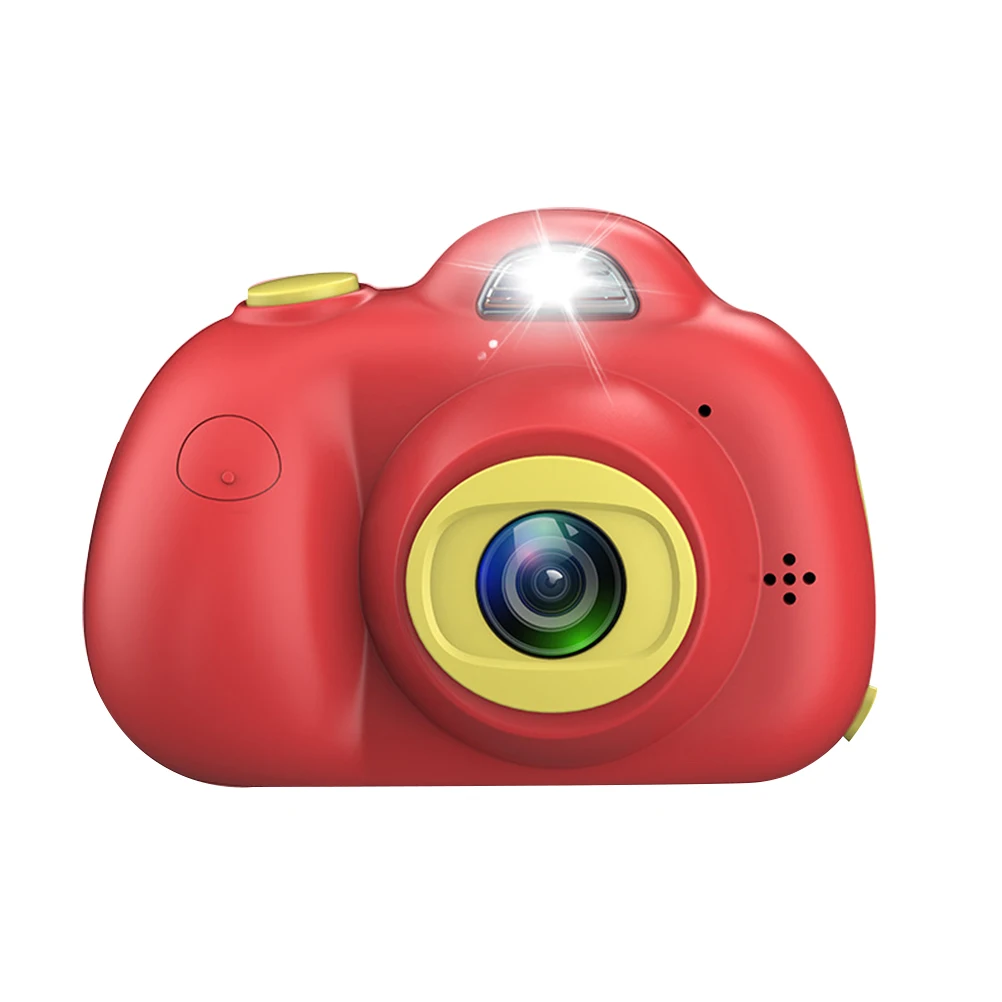 Красный Детская камера, игрушки для детей, цифровая камера 26MP HD 2,0 дюймов, экран, двойная Селфи, видео игра, видеокамера, игрушки для детей с 32 Гб, SD - Цвет: Красный