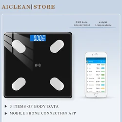Body Fat Scale Smart BMI LED Digital Bathroom Scale Wireless Bluetooth Weighing Scale Balance Monitor Body Composition Household