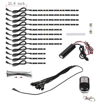 

12pcs 12V RGB Glitter Strip Light Bar LED Neon Lamp Decorative Light Super Bright Universal For Cars/ Bicycles/ Motorcycles