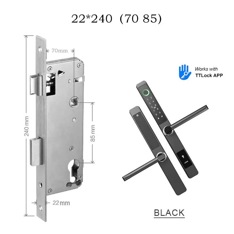 TTLOCK ultra-thin home European standard lock apartment office smart fingerprint digital door lock with 3585 4585 6085 Moritse 