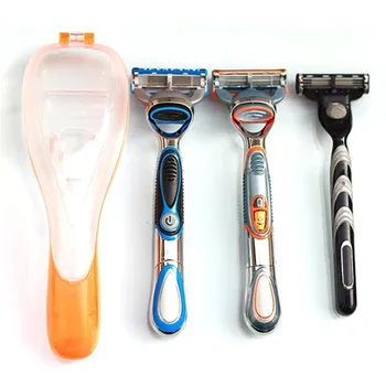 

Portable Men's Manual Razor Shaver Cover Travel Case Holder Box Razor Blades Holder Organizer Storage Home Travel Random Color