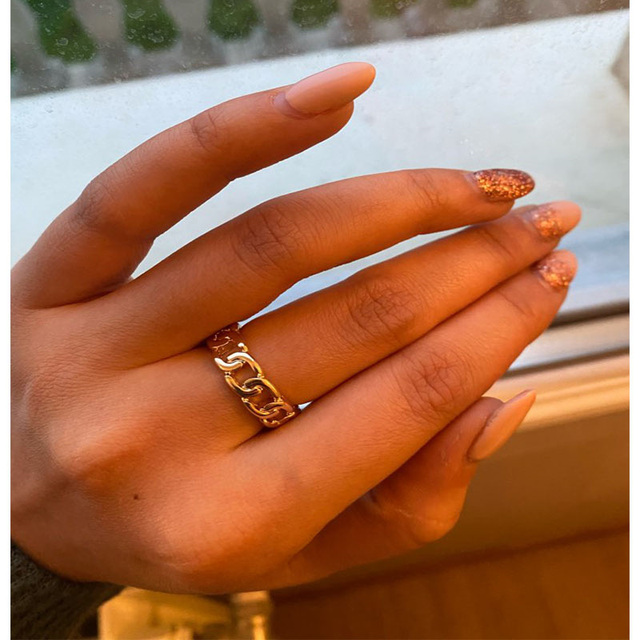 For Women Fashion 2020 Trend Retro Ring On Phalanx Gold Adjustable Metal Dating Party Elegant Wedding Ring Set Jewellery