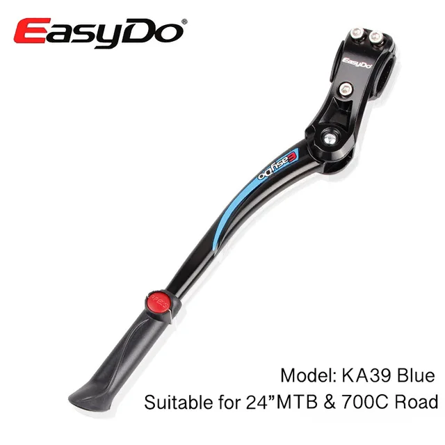 EasyDo 2"-29" регулируемая велосипедная подножка MTB дорожный велосипед парковочные стойки горный велосипед Подножка для велосипеда боковая подставка для ног поддержка - Цвет: Blue-KA39