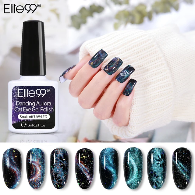 Elite99 9D Tanzen Aurora Cat Eye Gel Polnisch Galaxy Katze Auge Nagel Gel Chameleon MagneticUV Nagellack 10ml Maniküre gel Lack