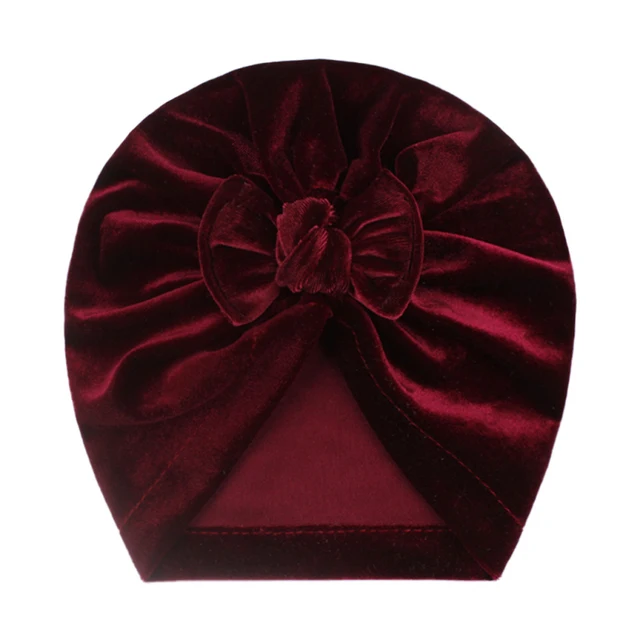 Solid Baby Cotton Beanies Cute Bear Ear Bowknot Turban Hats Sweet Soft 0-4T Elastic Caps For Newborn Baby Boy Girls Headwraps 08