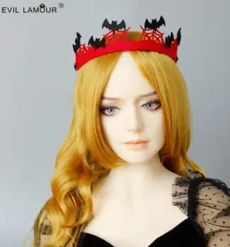 

Princess sweet lolita crown Gothic wind Bat Crown Queen Hair ornaments Halloween Decoration birthday gift crown women FD-08-1