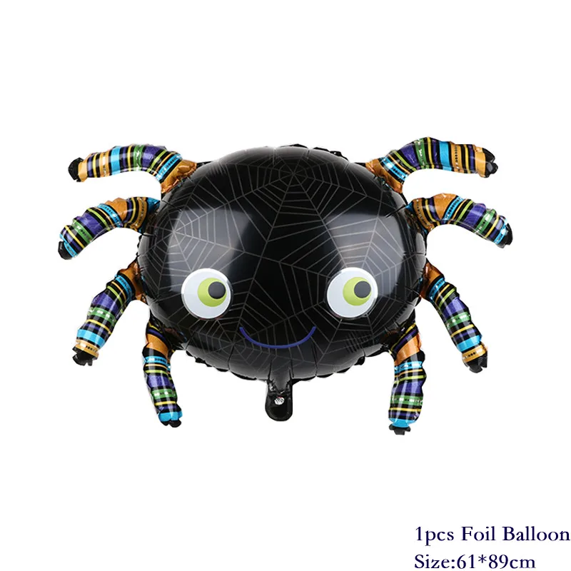 Spider Хэллоуин Тыква призрак воздушные шары Хэллоуин украшения паук фольгированные воздушные шары надувные игрушки летучая мышь Globos вечерние принадлежности на Хэллоуин - Цвет: Spider