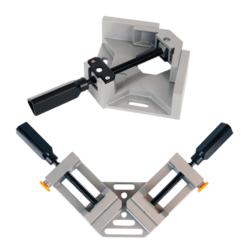 

Aluminum 90 Degree Right Angle Clamp Single/Double Handle Woodworking Frame Clip