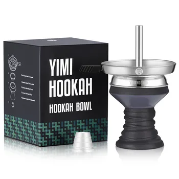 

Yimi Hookah Premium Stone Shisha Bowl With Charcoal Holder Pipe Screen With Gift Box