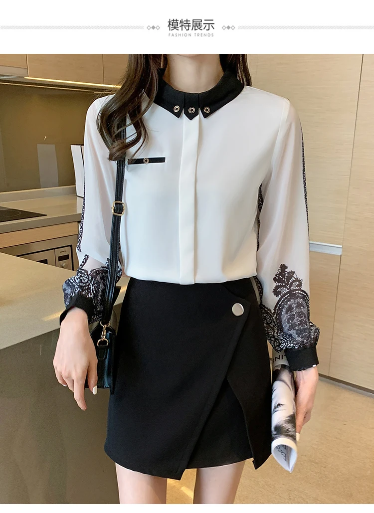 silk blouses New elegant Women's Blouses embroidery white shirts 2021 Spring long sleeve Casual Tops Shirts Blusas Mujer long sleeve blouse