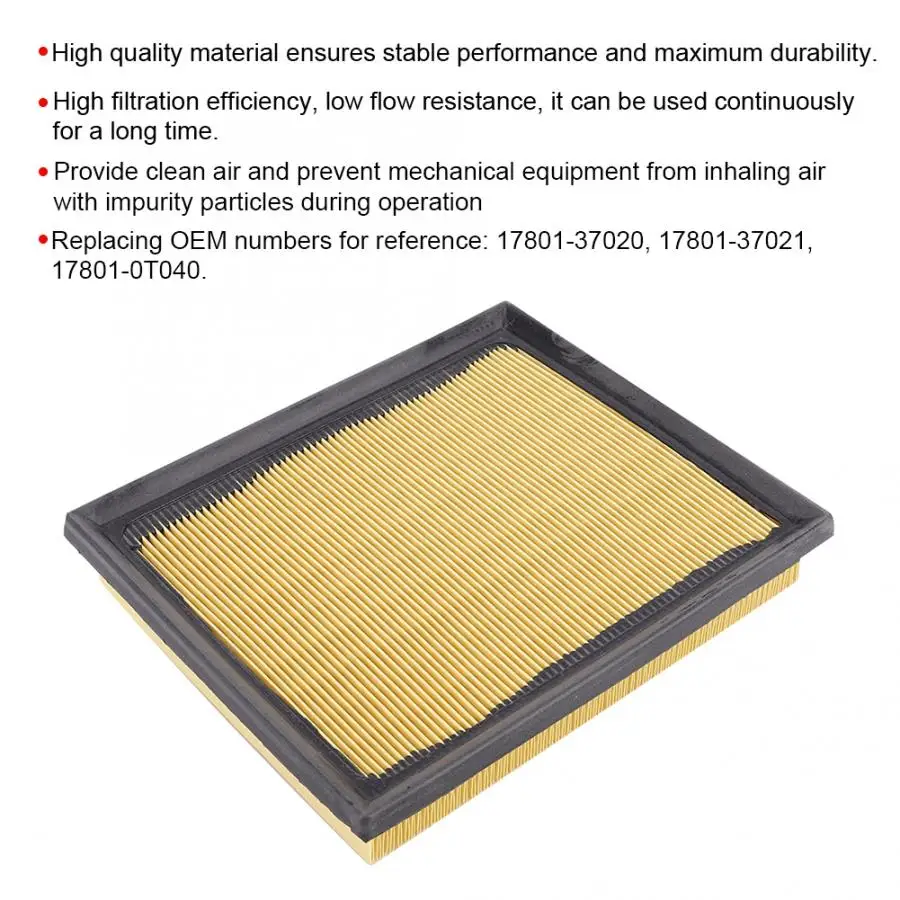 Car Air Filter 17801-37020 Fits for Lexus CT ZWA1 200h 1798 73 4 Hatchback 2010 luchtfilter auto hava filtresi