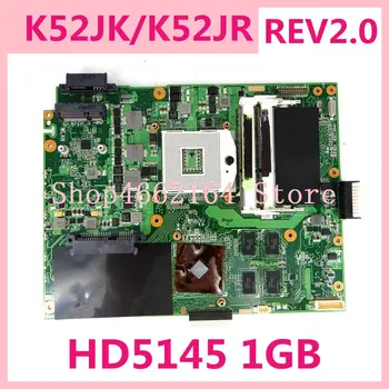 

K52JK Mainboard HD5145 1GB For ASUS A52J X52J K52J K52JE JB JU JT K52JK K52JR REV2.0 Laptop Motherboard 100% Full Tested