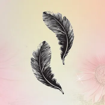 

1PC Feather Image Temporary Tattoos Stickers Sexy Harajuku Waterproof Temporary Tattoo for Man Woman Fake Tattoo Stickers