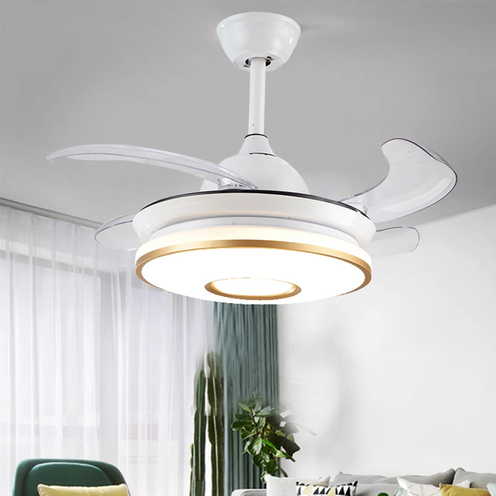 

ceiling fan music Bluetooth LED Smart with lights remote control 36 inch 42 inch 6-speed wind well sleep Reverse silent