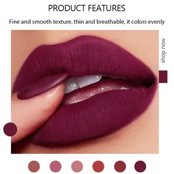 

6Pcs/Box Handaiyan Matte Moisturizing Lipstick Waterproof Multi-color Long Lasting Lipgloss Makeup Luxury Cosmetics for Women