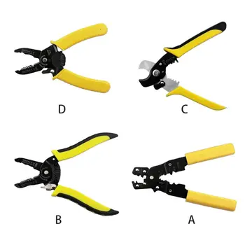 

Portable Wire Stripper Decrustation Pliers Crimper Cable Stripping Crimping Cutter Hand Tool with Steel for Electrical