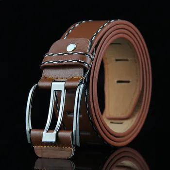 

New fashion leather belt men's designer belt men's buckle belt business dress men's belt