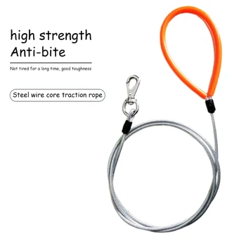 

New Large Dog Leash Absorbing Indestructible Safety No-pull Gold Metal With Bungee Buffer Spring Durable Pet Supplies Hot