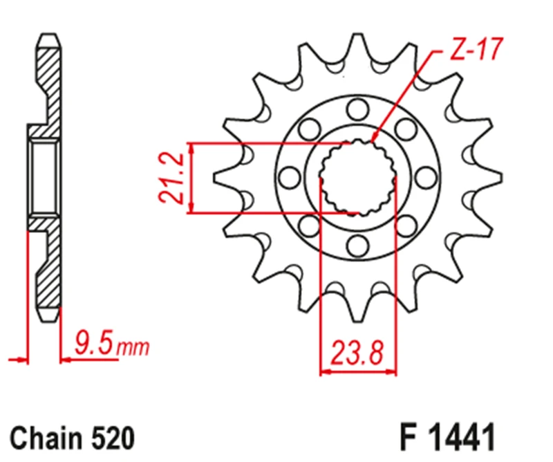 520-14T передняя Звездочка мотоцикла шестерни для Suzuki RM-Z450 RMZ450 05-12 RMX450Z RMX450 Z 10-19