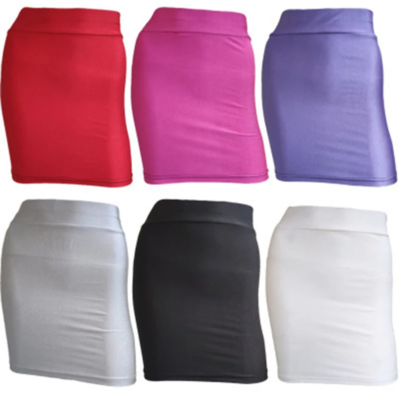 Women Sexy Pencil Mini Skirts 2021 Summer Ladies High Waist Stretchy