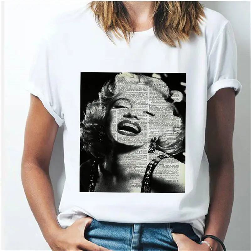 Женская футболка Marilyn Monroe забавная с жевательной резинкой соблазнительный