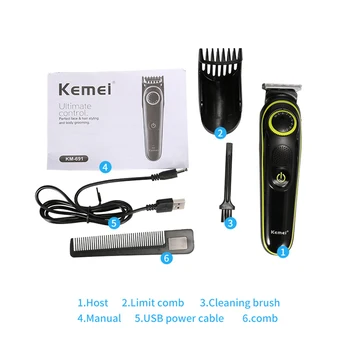 

USB Hair Cl-ipper Professional Fashion Portable Hair Cli-pper Oil Head Push Shear Electric Shaver DIY Carving Push Bald Cut