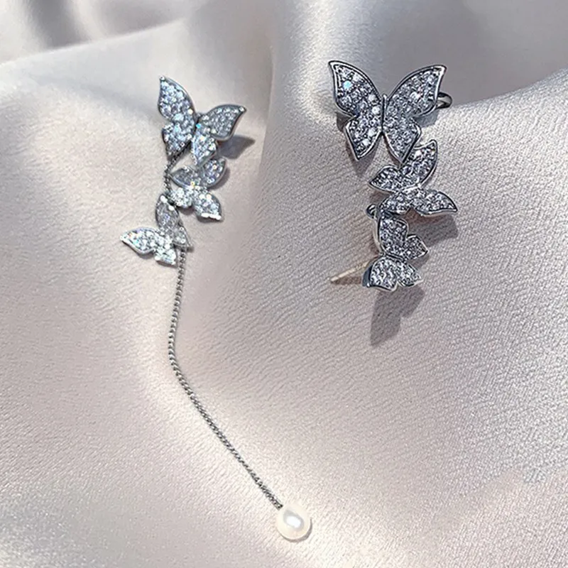 Neue Super Fee Schmetterling Blume Ohrringe Net Rot Süße Ohrringe Trend Lange Quaste temperament anhänger stil dame earr – Detail 37