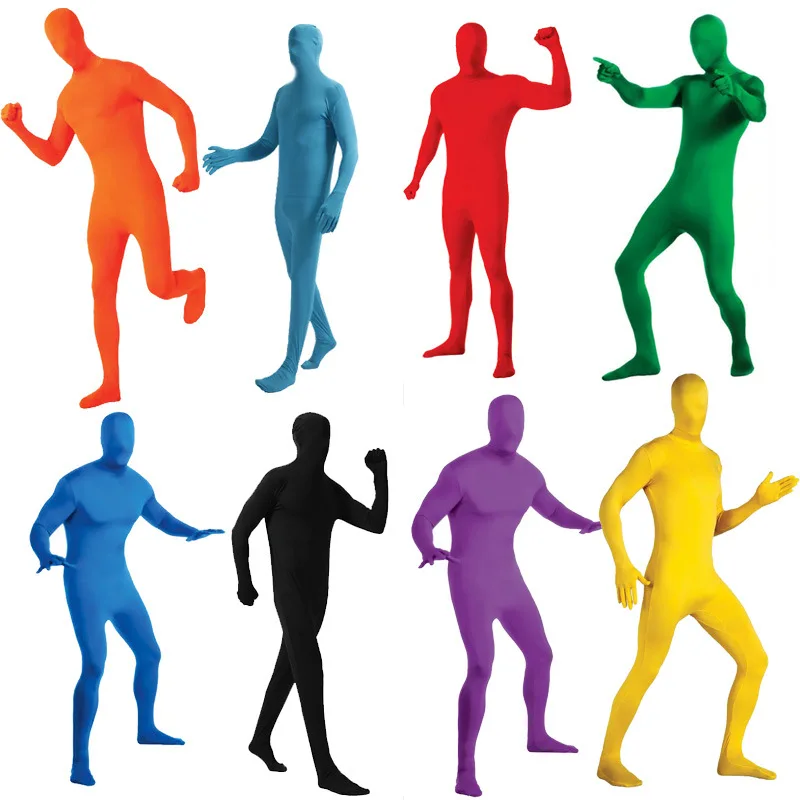 Костюм зентай мужской из спандекса цельнокроеный невидимый костюм второй кожи