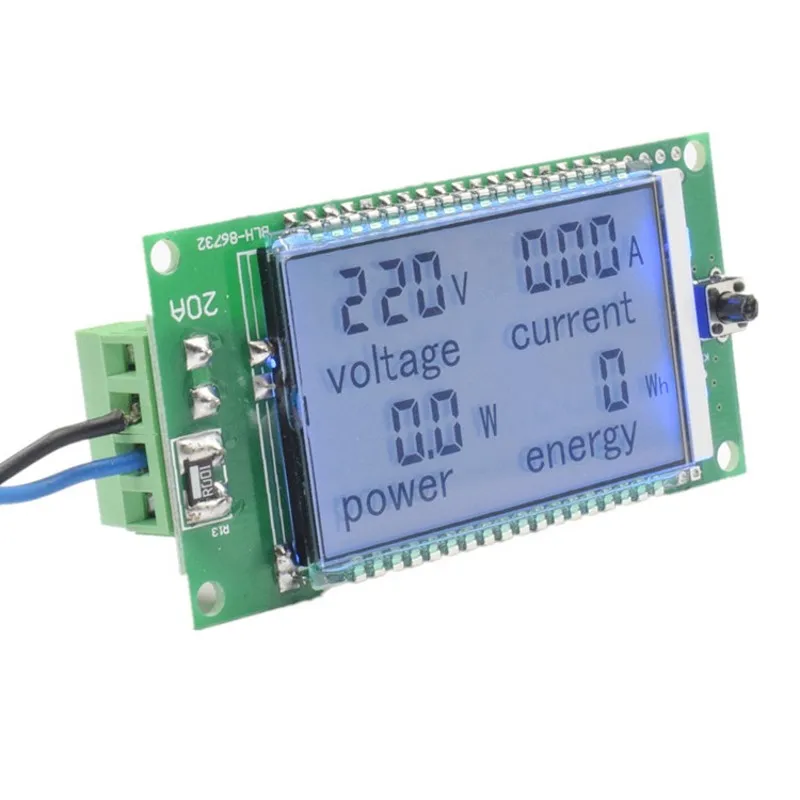 1 шт. AC220V 20A/100A AC Напряжение Амперметр Многофункциональный Напряжение и ток счетчик энергии измеритель мощности цифровой дисплей головка
