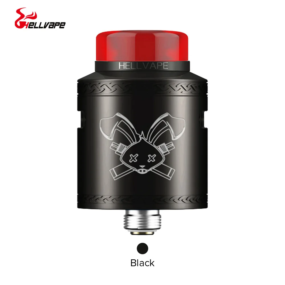 Hellvape Dead Rabbit V2 RDA 24 мм Диаметр с BF squonk 510 pin коробка мод атомайзер против Dead Rabbit SQ RDA vape танк - Цвет: black
