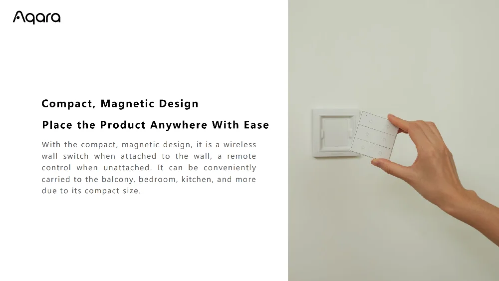 Aqara Opple Wireless Switch Magnetic Smart Light Switch App Control Wireless Wall Switch No Wiring Required for Mihome Mijia App