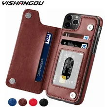 Чехол YISHANGOU для iPhone 11, XR, XS, MAX, 5S, 6s, 7, 8 Plus, из искусственной кожи, флип-кошелек, держатель для фото, чехол для samsung S8, S9, S10, для huawei