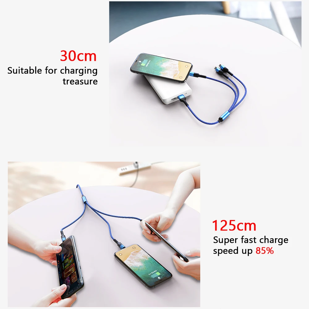 POPSTAND 3 в 1 USB кабель для мобильного телефона Micro usb type C кабель для зарядного устройства для iPhone кабель для зарядки Micro USB шнур для зарядного устройства