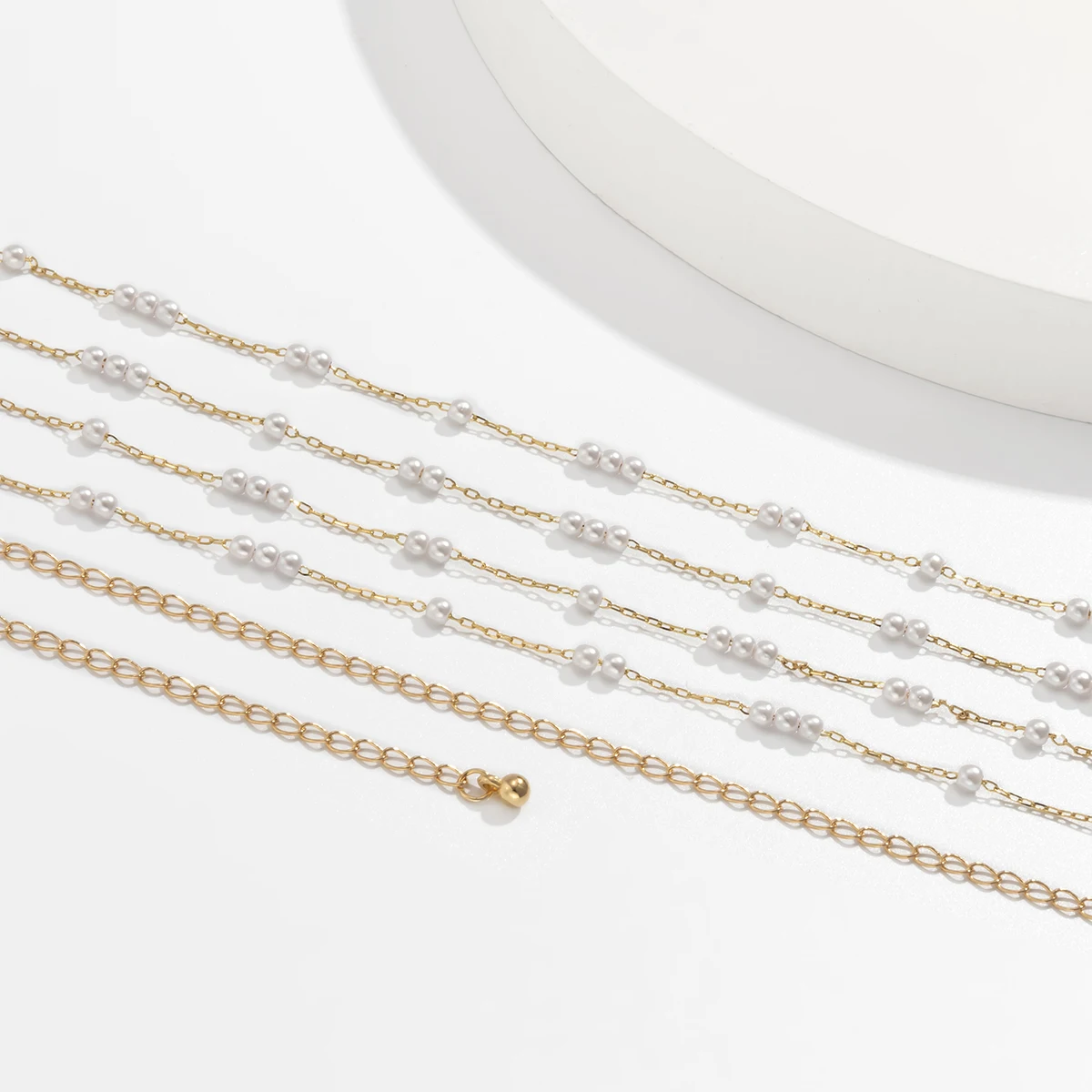 Kpop Boho Simulate Pearl Thin Belt Waist Beads Chain Jeans Delicate Body Jewelry Women Harness Fashion Natural Decorations