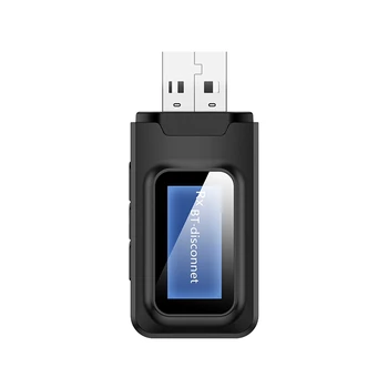 

Upgrade 2 in 1 bluetooth Receiver Transmitter LCD Display HiFi Sound Button Control Adapter for Speaker Headphone TV PC Laptop