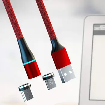 

1/2m Magnetic Cord Type C Micro USB Charging Cable QC 3.0 Fast Charging Magnet Data Transfer Cable Cord Phone Charging Cable