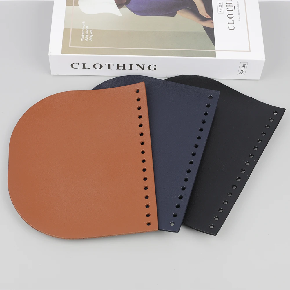 New Shoulder Bag Flap Cover With Holes Replacement for Women Handbag Knitting Sewing Bag DIY PU Leather Bag Accessories 3 Colors
